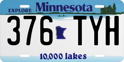MN license plate 376TYH