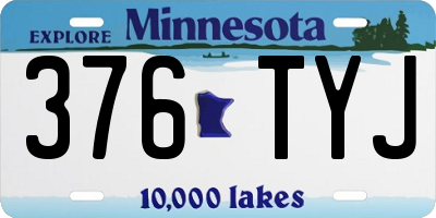 MN license plate 376TYJ