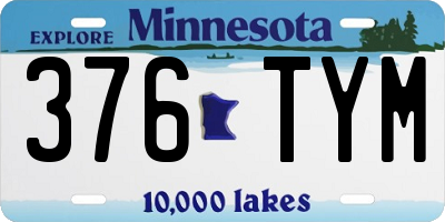 MN license plate 376TYM