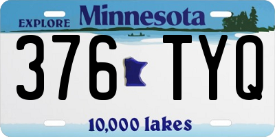 MN license plate 376TYQ