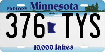MN license plate 376TYS