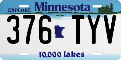 MN license plate 376TYV