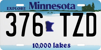 MN license plate 376TZD