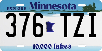 MN license plate 376TZI