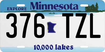 MN license plate 376TZL