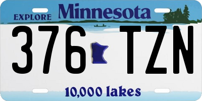 MN license plate 376TZN
