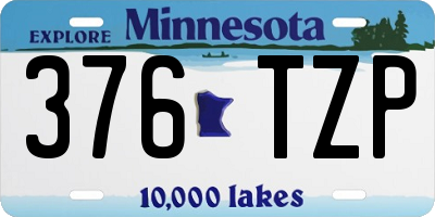 MN license plate 376TZP