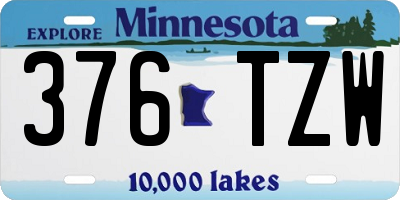 MN license plate 376TZW
