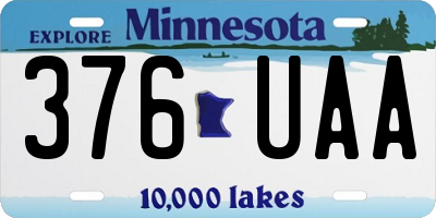 MN license plate 376UAA