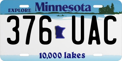 MN license plate 376UAC