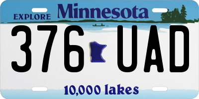 MN license plate 376UAD