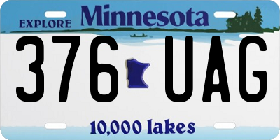 MN license plate 376UAG
