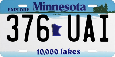MN license plate 376UAI
