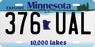 MN license plate 376UAL