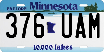 MN license plate 376UAM