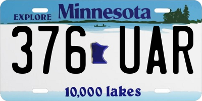MN license plate 376UAR