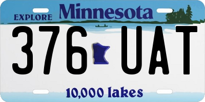 MN license plate 376UAT