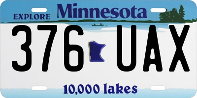 MN license plate 376UAX