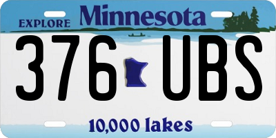 MN license plate 376UBS