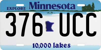 MN license plate 376UCC