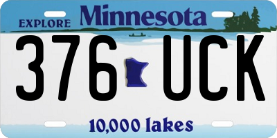 MN license plate 376UCK
