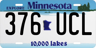MN license plate 376UCL