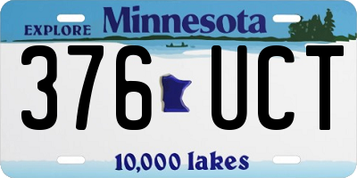 MN license plate 376UCT