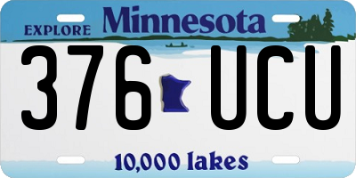 MN license plate 376UCU