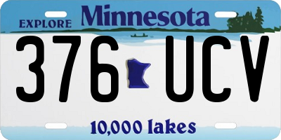 MN license plate 376UCV