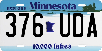 MN license plate 376UDA