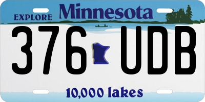 MN license plate 376UDB