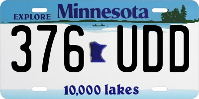 MN license plate 376UDD