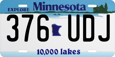 MN license plate 376UDJ