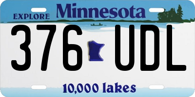 MN license plate 376UDL