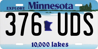 MN license plate 376UDS