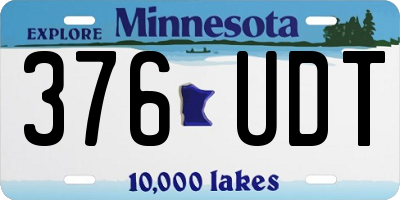 MN license plate 376UDT