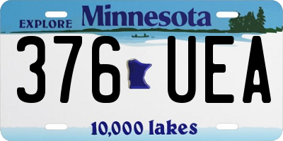 MN license plate 376UEA