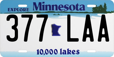 MN license plate 377LAA