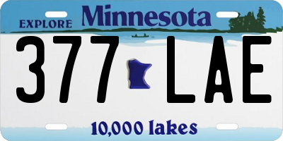 MN license plate 377LAE