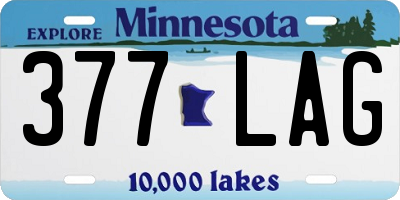 MN license plate 377LAG