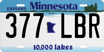 MN license plate 377LBR