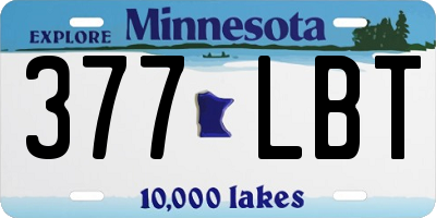 MN license plate 377LBT