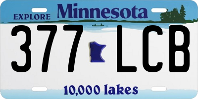 MN license plate 377LCB