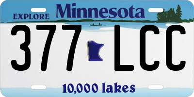 MN license plate 377LCC