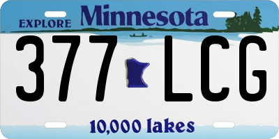 MN license plate 377LCG