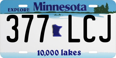 MN license plate 377LCJ