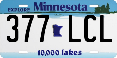 MN license plate 377LCL