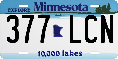 MN license plate 377LCN