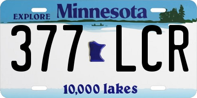 MN license plate 377LCR