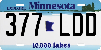 MN license plate 377LDD